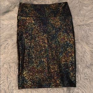 LuLaRoe Cassie metallic pencil skirt